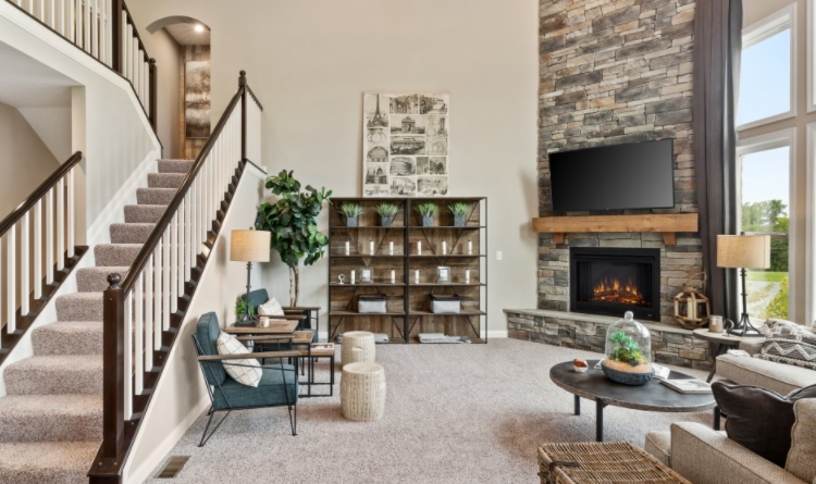 new construction homes in Union, KY- Living room