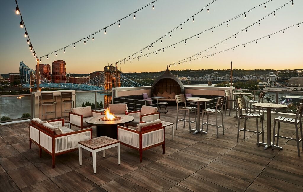 ac upper deck - great views at the banks in cincinnati