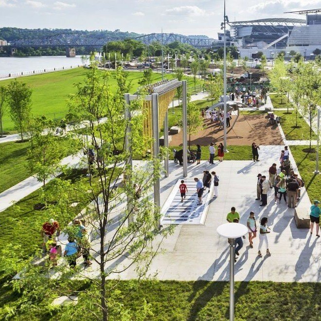 smale riverfront park piano pig and playground for kids