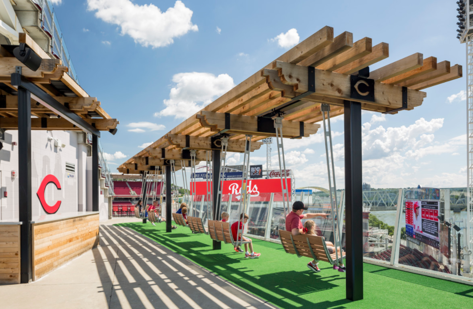 American Ball park - swings