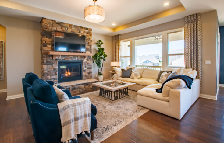 Fischer Patio Homes in Triple Crown- Living room