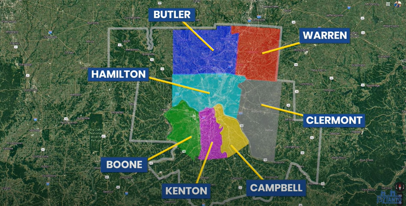 Is it Better to Live in OH or KY?-Map