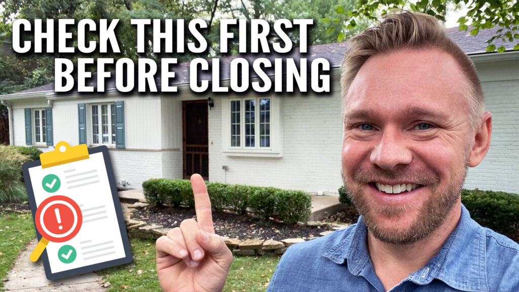 Final Walk Through Before Closing - Sold house