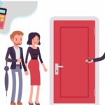 home seller visiting home with customers