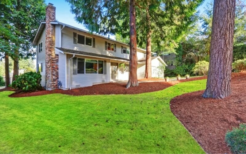 beautiful curb appeal of two story house