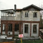 Abandoned Urban House with Brick Facade in Detroit