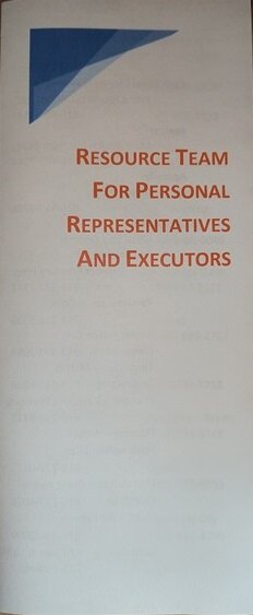 front page of resource team brochure