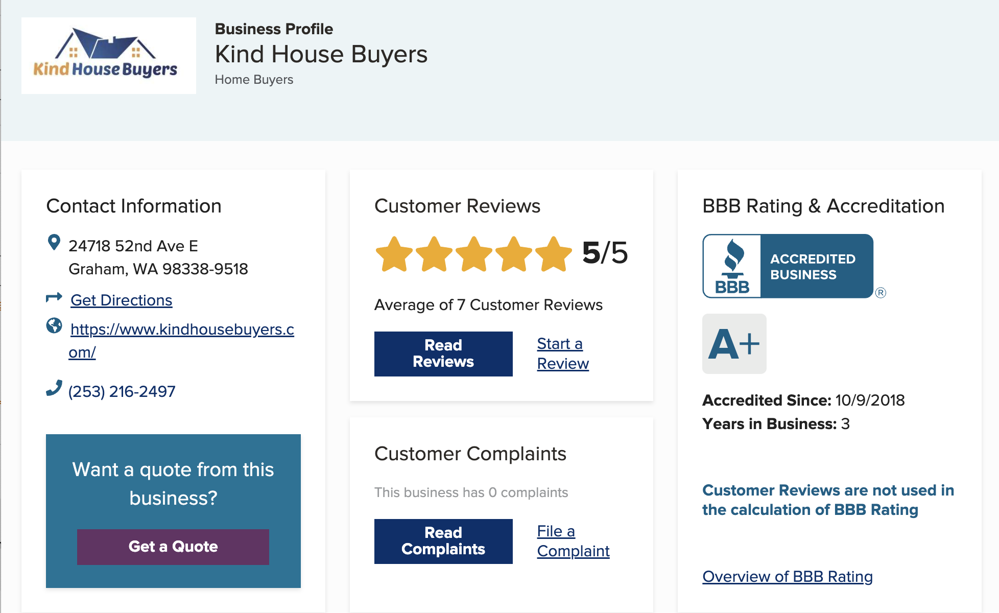 Kind House Buyers Reviews Better Business Bureau