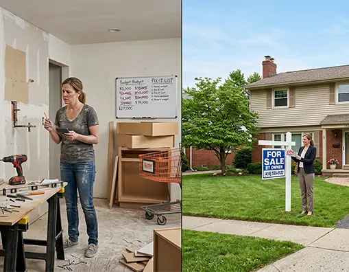 A stressed homeowner dealing with costly house repairs and delays when trying to sell a property in Toledo, Ohio.