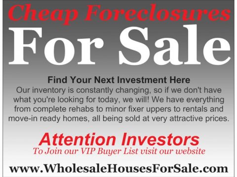 Cheap Foreclosures for sale