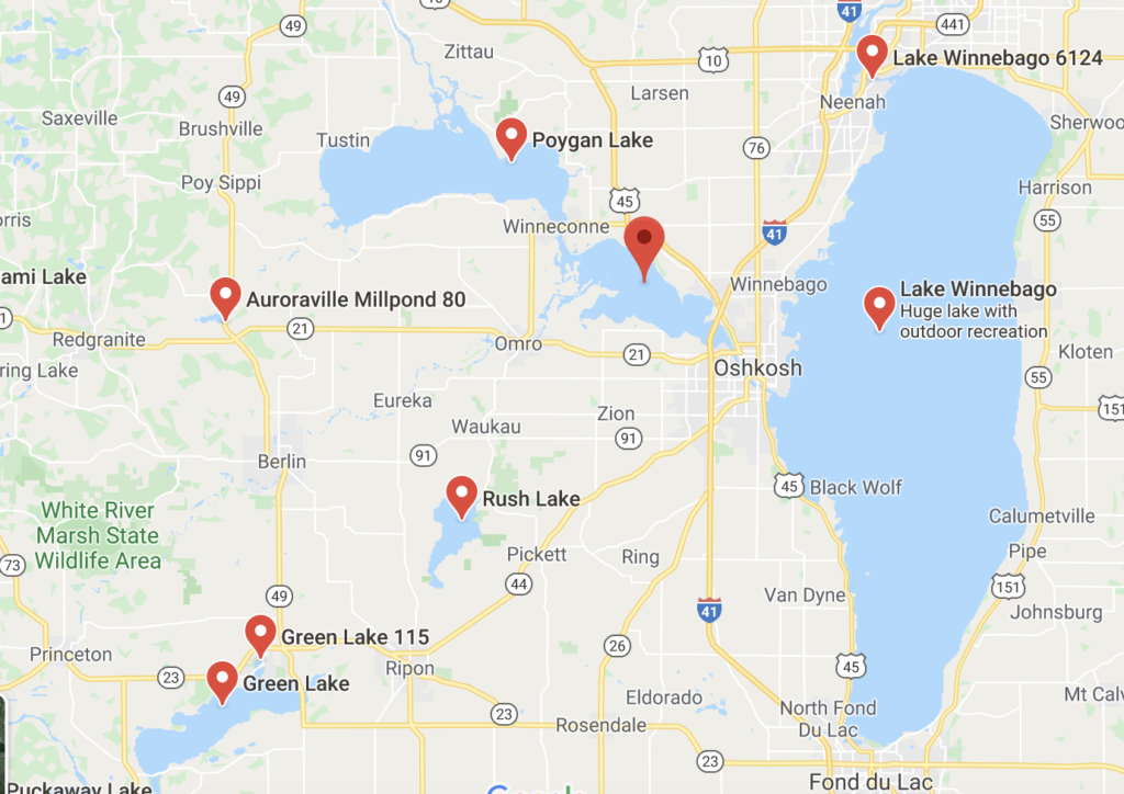 lake winnebago map