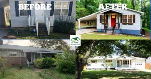 We buy houses and actually fix them up