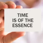 Time Is of the Essence