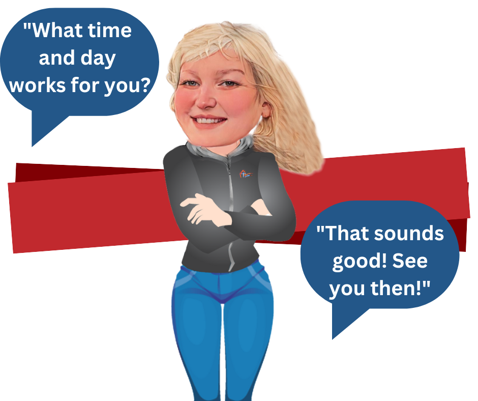 Schedule a time to visit your house with Louise, Our Property Expert