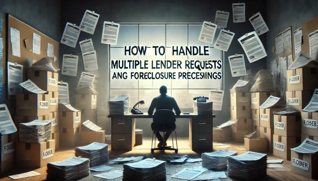 Handle Multiple Lender Requests and Foreclosure Proceedings