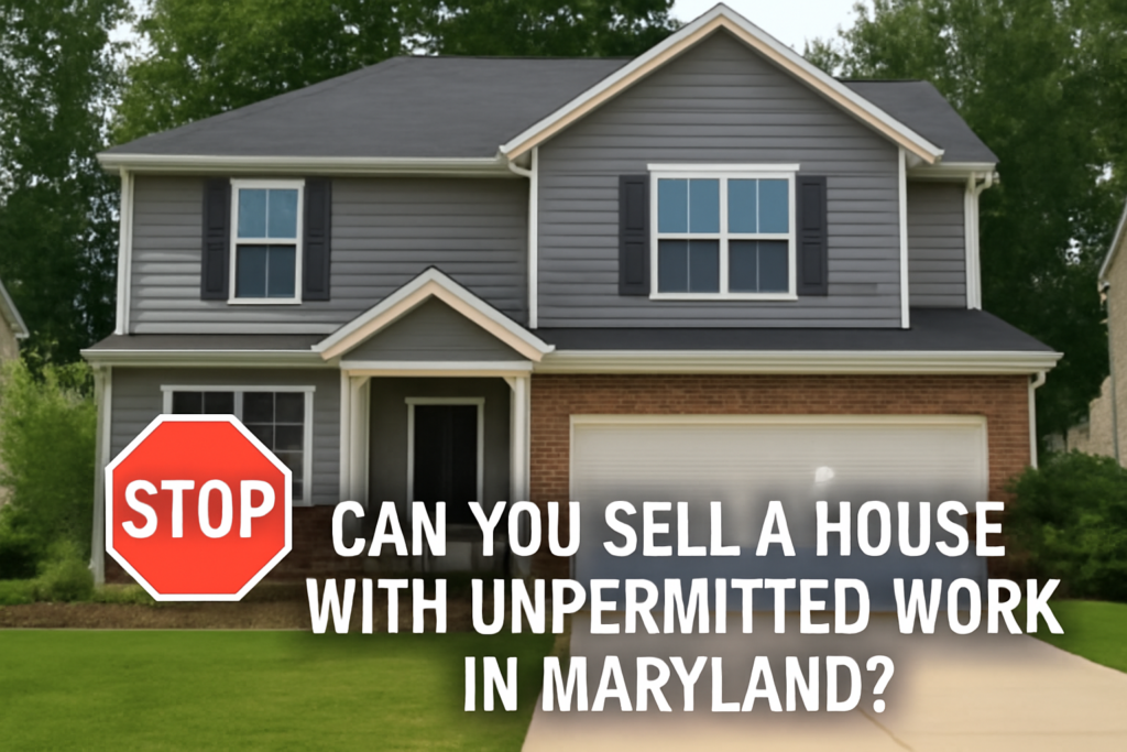 Sell House With Unpermitted Work in Maryland