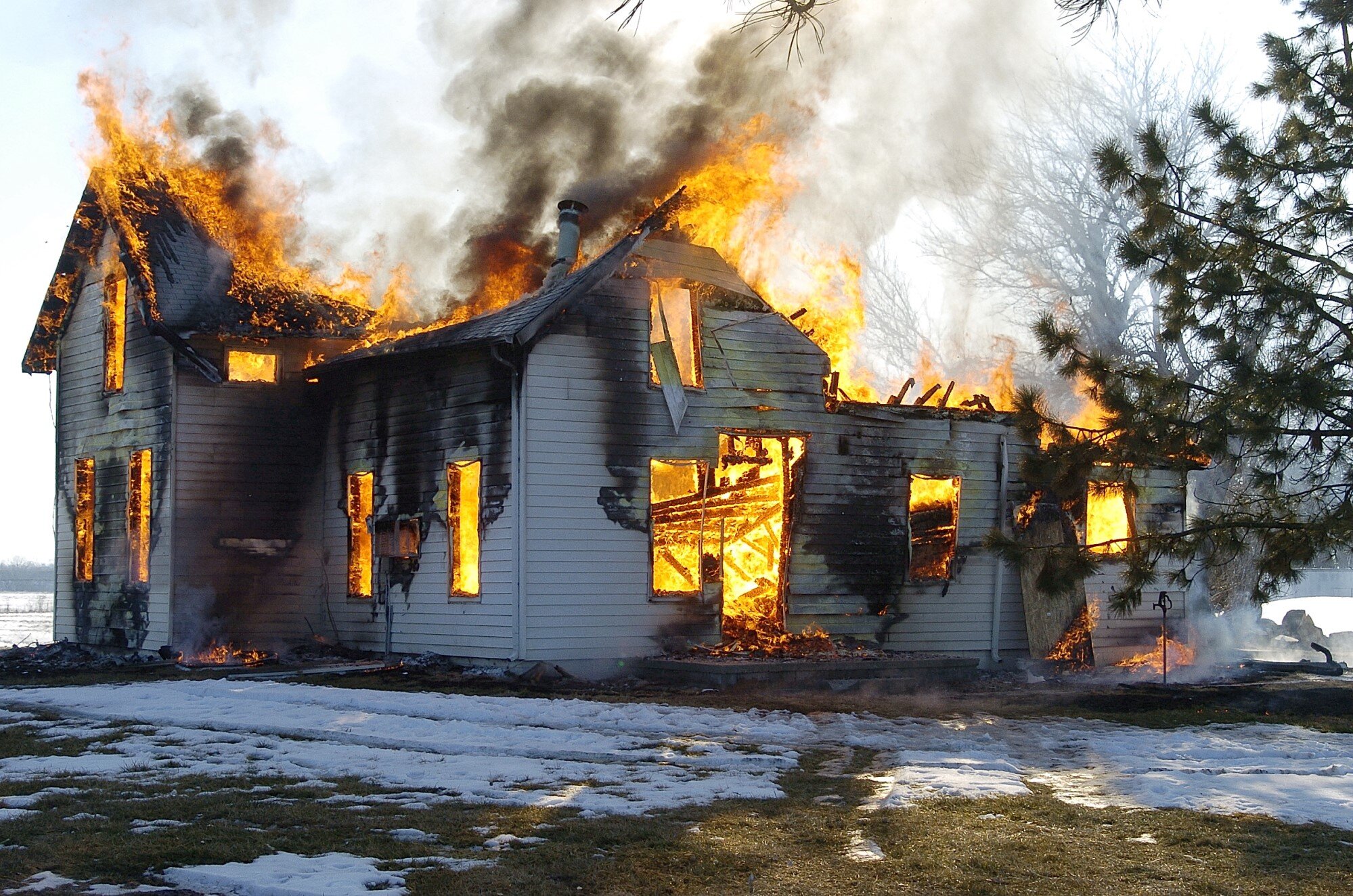 Fire-Damaged Home