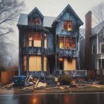 Burned Richmond VA home with visible exterior fire damage and boarded windows