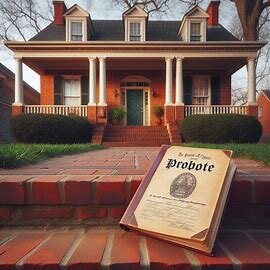 Virginia home with legal documents on front porch representing probate