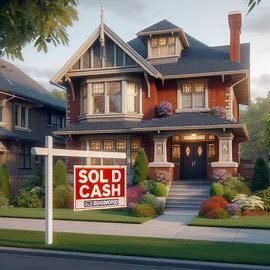 Home in Richmond VA with cash offer sign out front