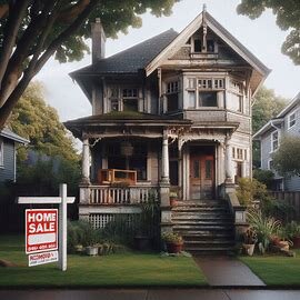 Richmond VA home with visible exterior wear and “As-Is Sale” sign