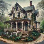 Old Virginia home with visible exterior damage