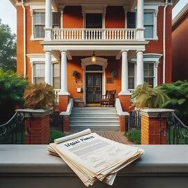 Brick Richmond VA house with probate documents on front porch