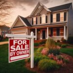 Virginia house with a for sale by owner sign in the front yard