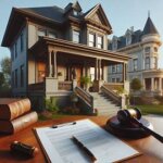 Richmond VA home with probate papers and courthouse backdrop
