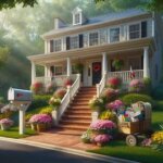 Quiet Virginia home with a mailbox and flowers out front, appearing vacant