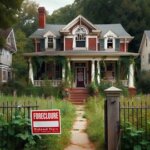 Richmond VA house with foreclosure notice on front door