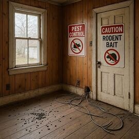 Virginia home with signs of rodent and pest infestation