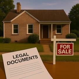 Virginia courthouse with estate documents symbolizing probate process