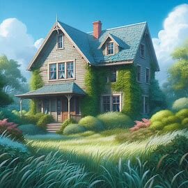 Overgrown yard around an inherited home in Virginia