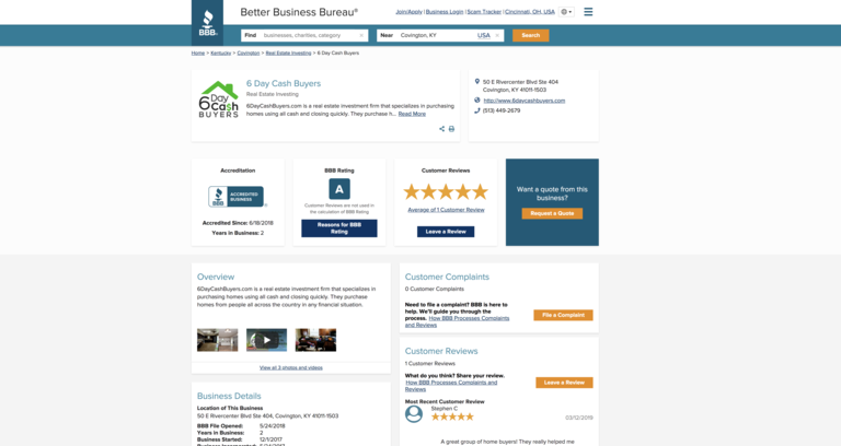 Home Buyers 6 Day Cash Buyers