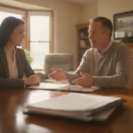 Michigan homeowner discussing a house with a local cash buyer