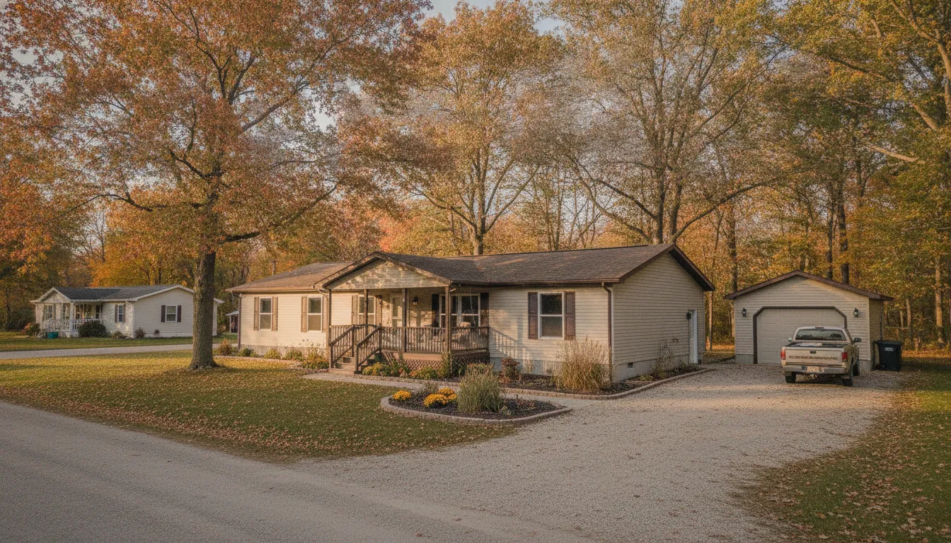 Manufactured home in a Michigan setting