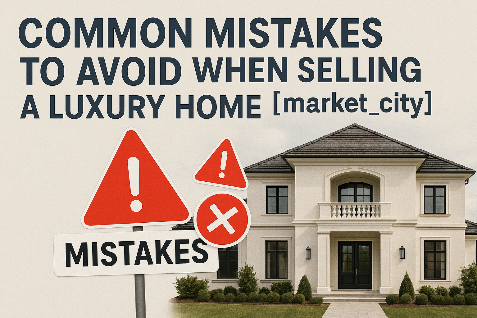 Common Mistakes to Avoid When Selling a Luxury Home