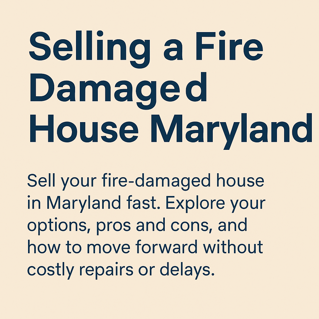 Selling a Fire Damaged House Maryland