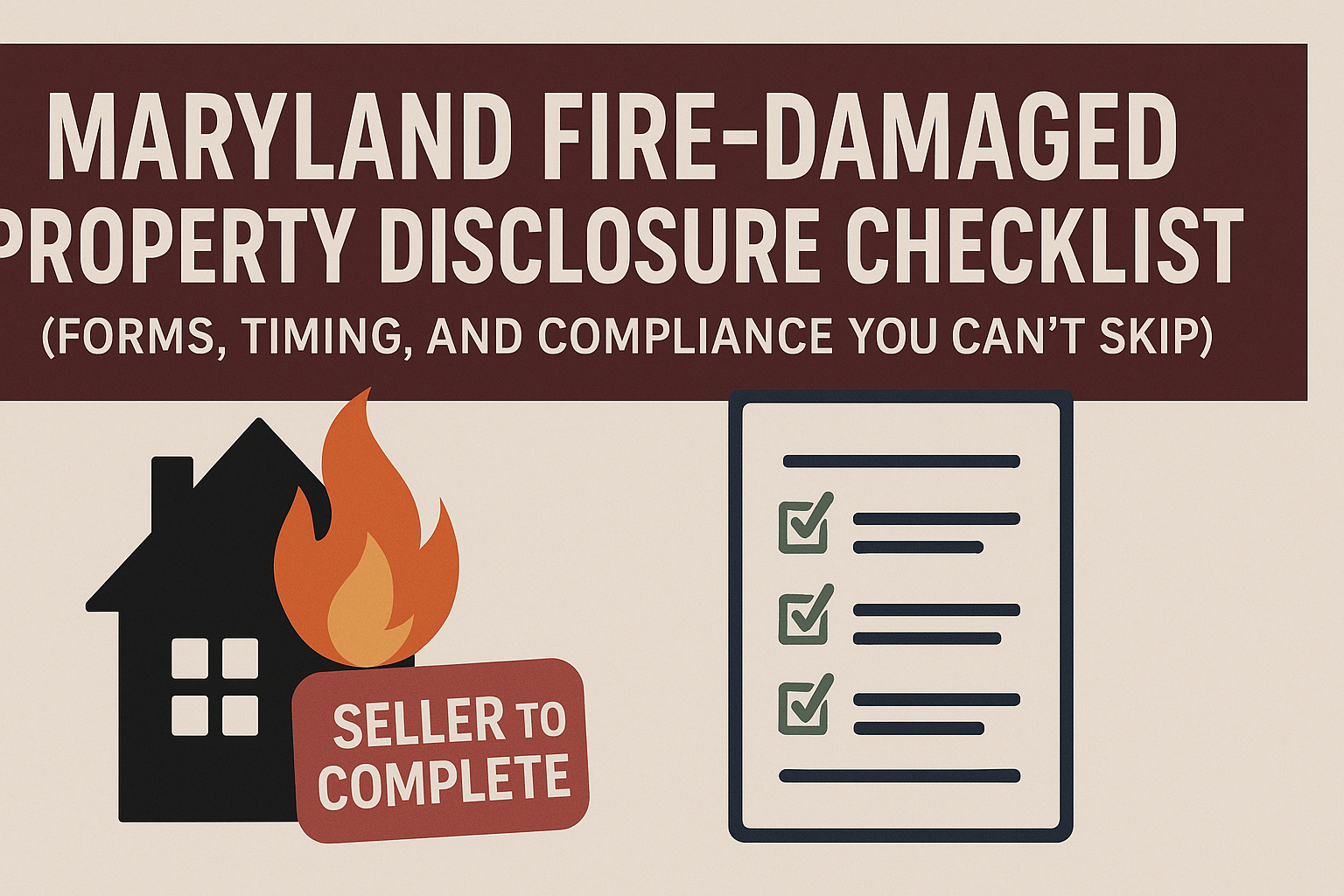 Maryland Fire-Damaged Property Disclosure Checklist
