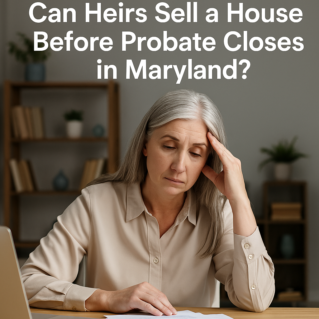 Can Heirs Sell a House Before Probate Closes in Maryland (Complete 2025 Guide)