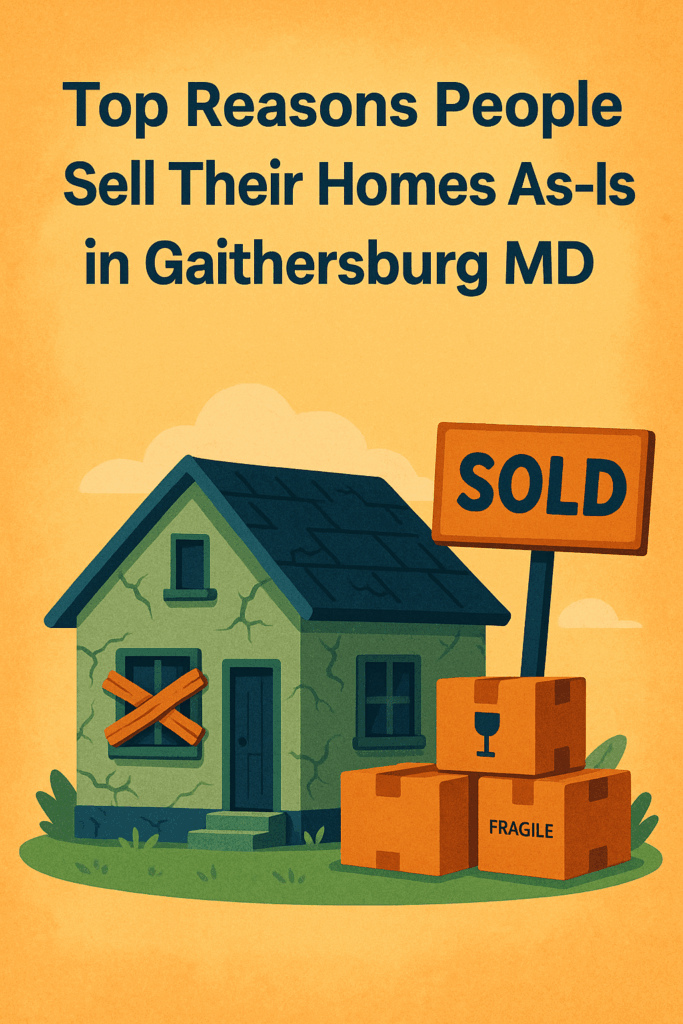 Why People Sell Their Homes As-Is in Gaithersburg, MD