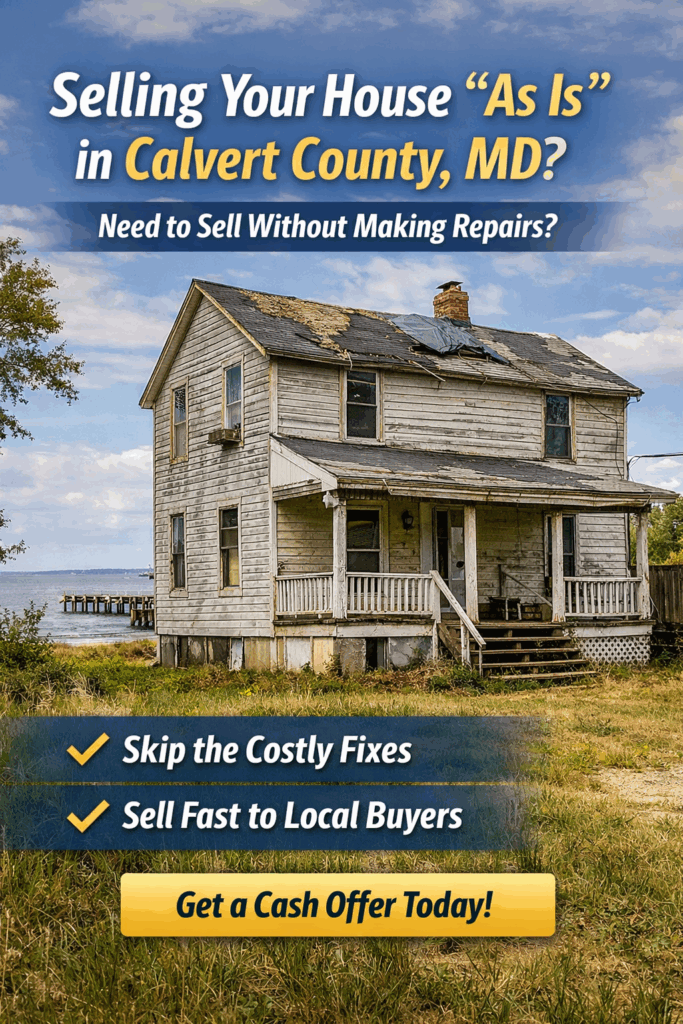 Selling your house as is in Calvert County