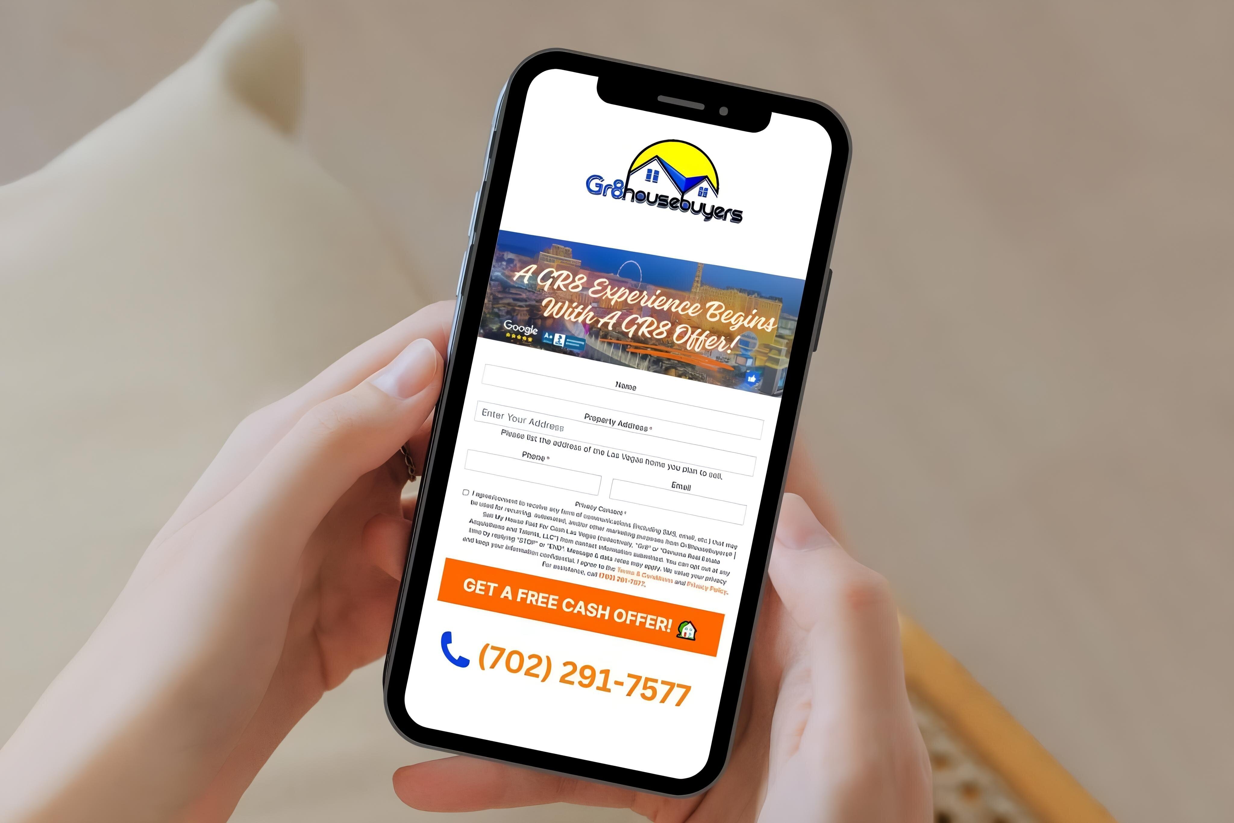 How to Sell Your House in North Las Vegas, NV-Step 1 Contact Us or Fill Out Our Form!-Gr8housebuyers® How to Sell Your House to Gr8housebuyers® Step 1 Call Text or Fill Out Our Form For A Gr8 Offer