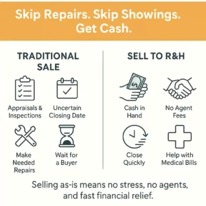 Cash home buyer benefits vs traditional sales California.