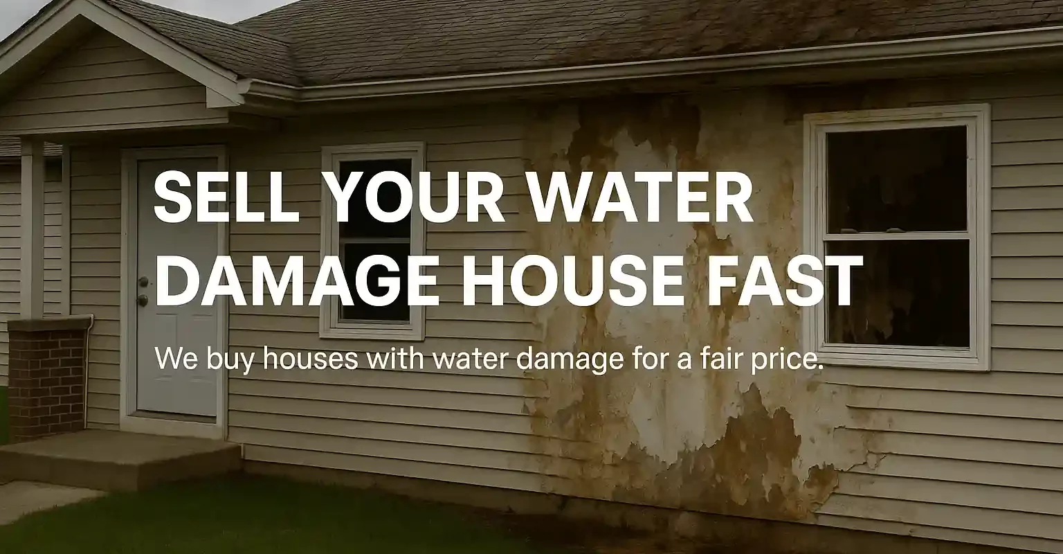 Sell your water damaged house fast in California – exterior view of a home with visible water damage