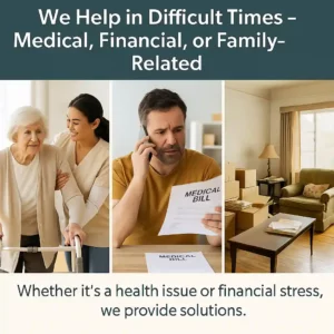 Homeowners selling houses due to medical bills, surgery, or health crisis