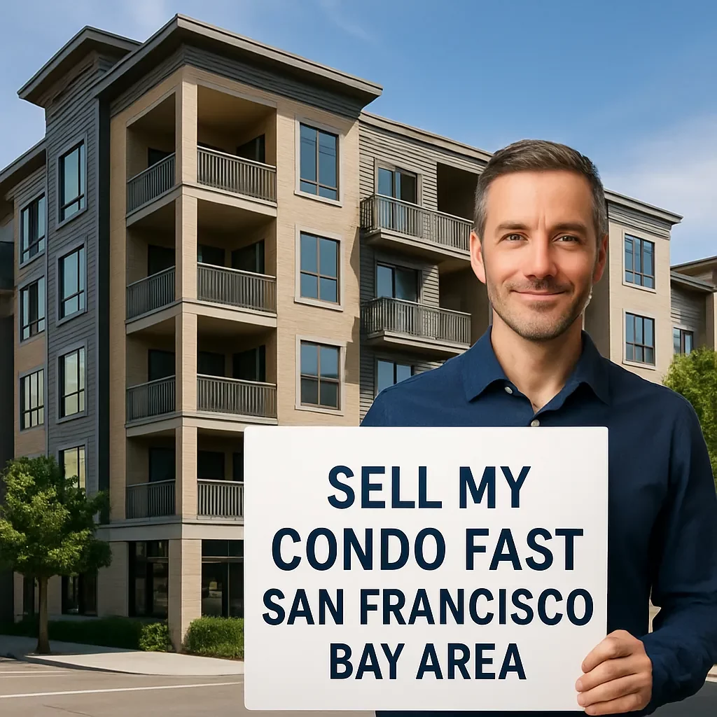 Sell My Condo Fast San Francisco Bay Area – Modern Multi-Story Condo Building with Cash Offer Message for Bay Area Sellers