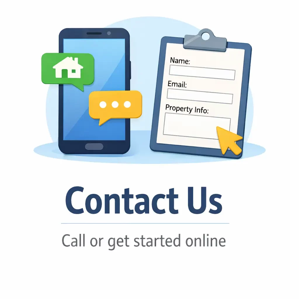 Contact us to sell your home fast for cash by phone or online form