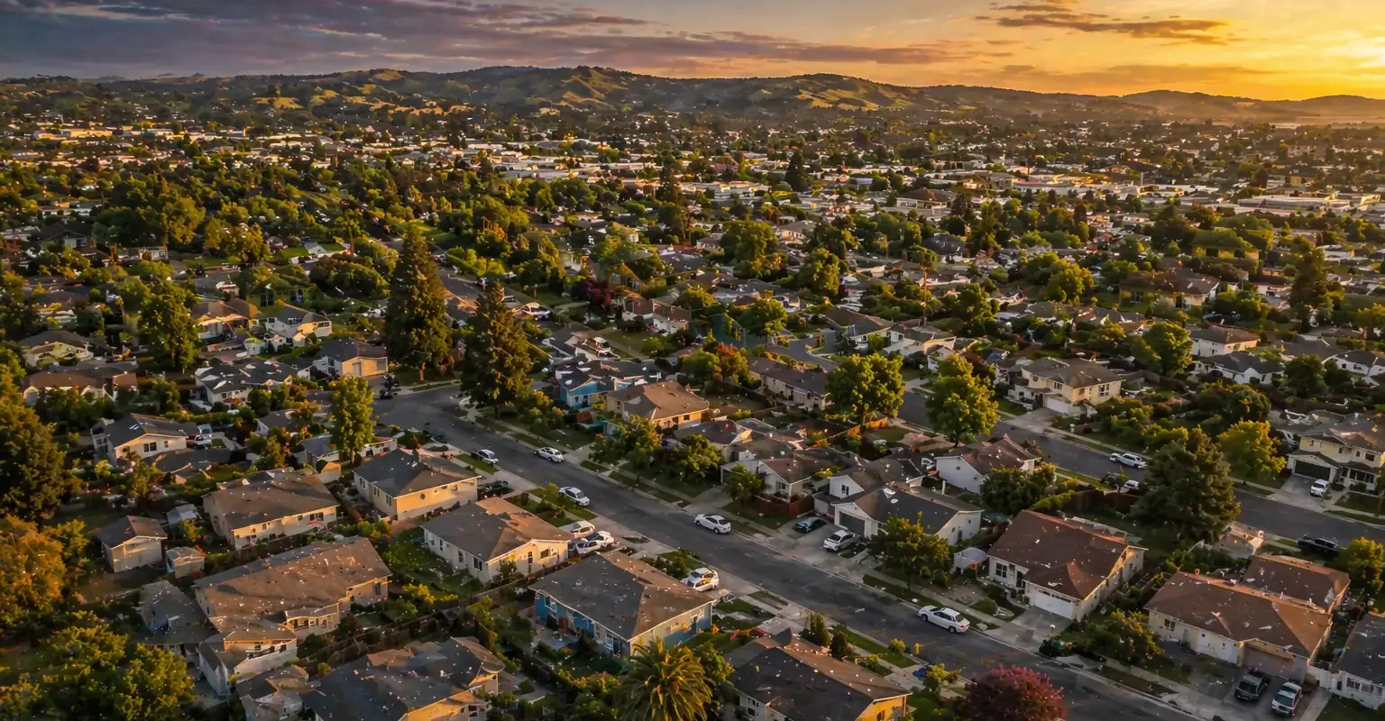 aerial view of san pablo ca neighborhood we buy houses san pablo california sell my house fast